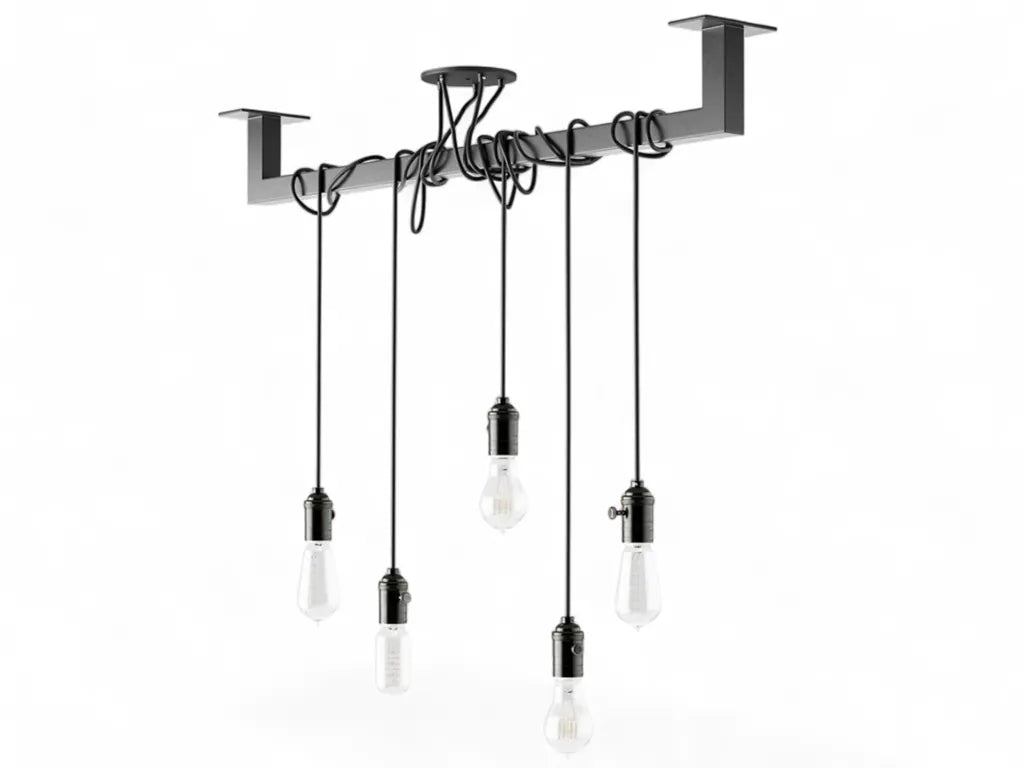 Barra Industrial Loftbar Preta - 300 cm