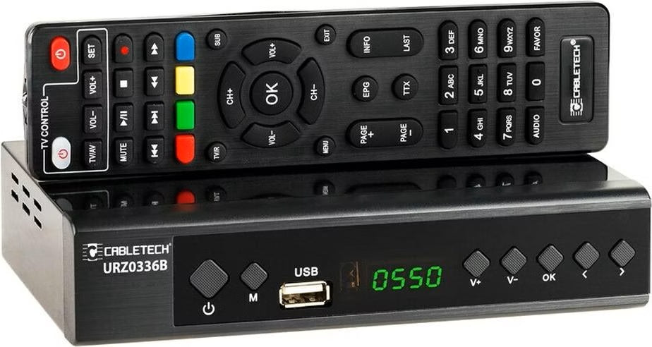 Sintonizador e Descodificador TDT Cabletech URZ0336B – DVB-T2 / H.265 HEVC Full HD 1080p