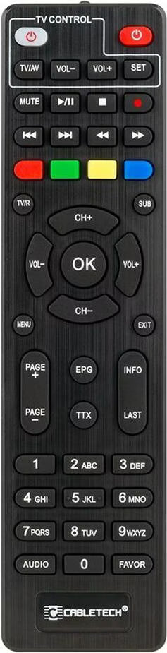Sintonizador e Descodificador TDT Cabletech URZ0336B – DVB-T2 / H.265 HEVC Full HD 1080p