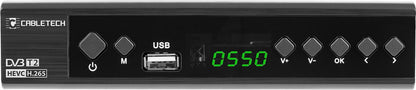 Sintonizador e Descodificador TDT Cabletech URZ0336B – DVB-T2 / H.265 HEVC Full HD 1080p