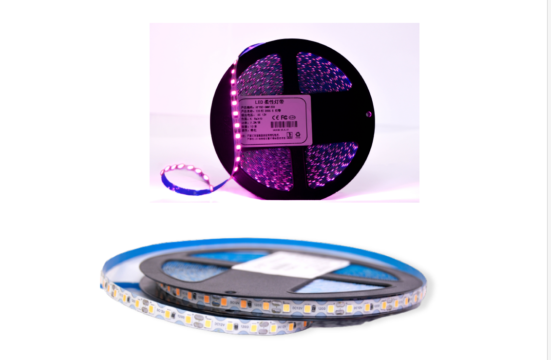 FITA LED ZIG ZAG PARA NÉON 12V /2835 /120LED 6.7mm / IP20/ 7.2W/M ROLO 10 METROS