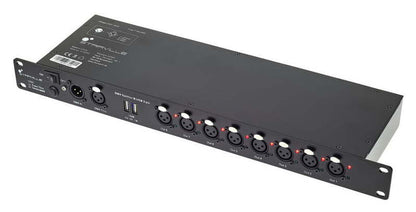 Splitter e Amplificador DMX de 8 Saídas 3-pin para Rack 19" com USB – Stairville