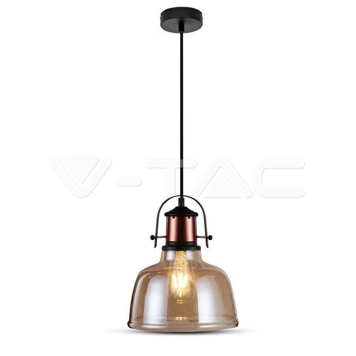 Candeeiro Suspenso V-TAC VT-7220 Vidro e Metal E27