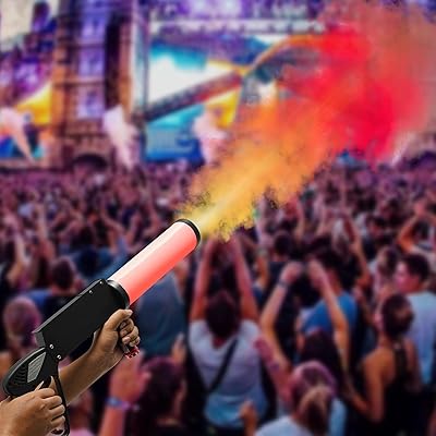 Pistola de CO2 LED para DJ, Palco e Eventos – Efeito Fonte de Fumo, Ideal para Clubes, Casamentos e Festas