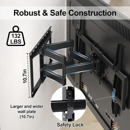 Suporte de Parede TV Bontec Full-Motion - Articulado - VESA 600x400 (Até 60kg)