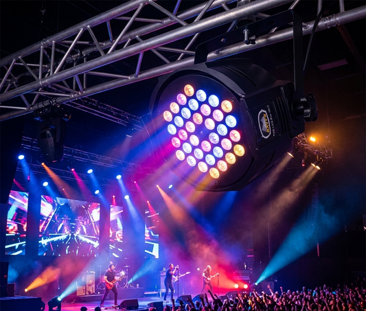 RayFX PAR LED Pro 36×3W — Projetor PAR LED RGB DMX 108W