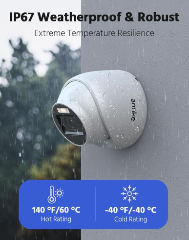 Kit 4 Câmaras de Vigilância CCTV Annke – Lente 3.6mm HD com Luz Branca e Visão Noturna
