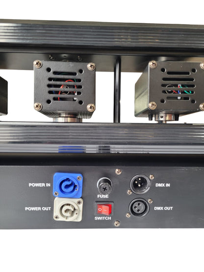 Barra de Laser/Beam 8 Olhos com DMX, Master/Slave e Som