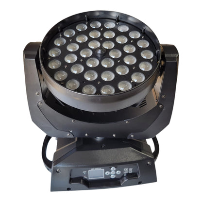 Moving Head LED Wash 36x10W RGBW Zoom - Iluminação Profissional DMX