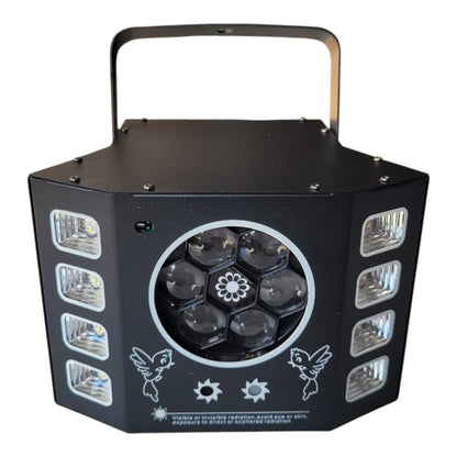 Efeito de Iluminação DJ Disco LED 4 em 1 RGBW - Controlo DMX e Som