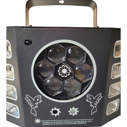 Efeito de Iluminação DJ Disco LED 4 em 1 RGBW - Controlo DMX e Som