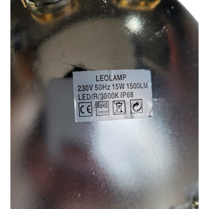 Lâmpada LED Piscina PAR56 15W 230V 1500 lm 3000K IP68 – Leolamp