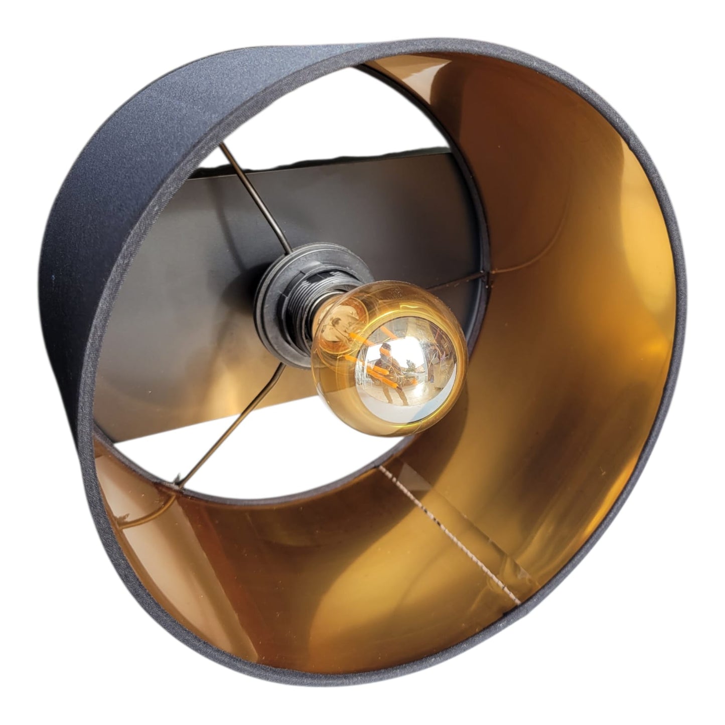 Candeeiro Suspenso 3 Luzes E27 Preto/Dourado – Gnetic Glass J933