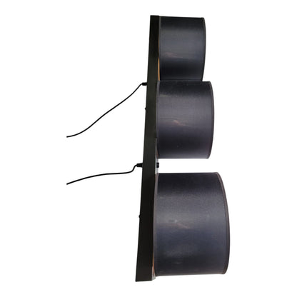 Candeeiro Suspenso 3 Luzes E27 Preto/Dourado – Gnetic Glass J933