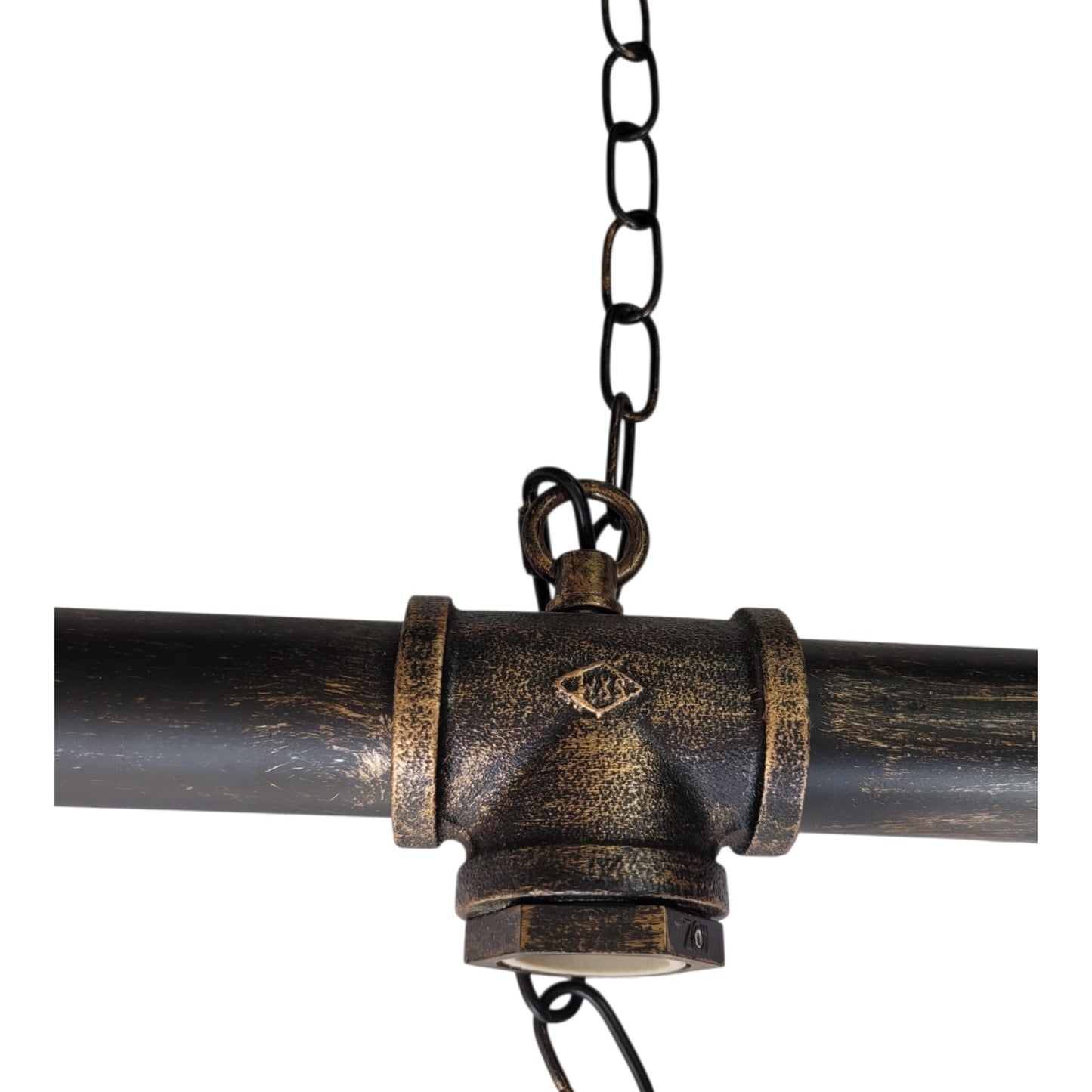 Candeeiro Suspenso Industrial Tubo 5 Focos GU10 – Estilo Vintage Pipe