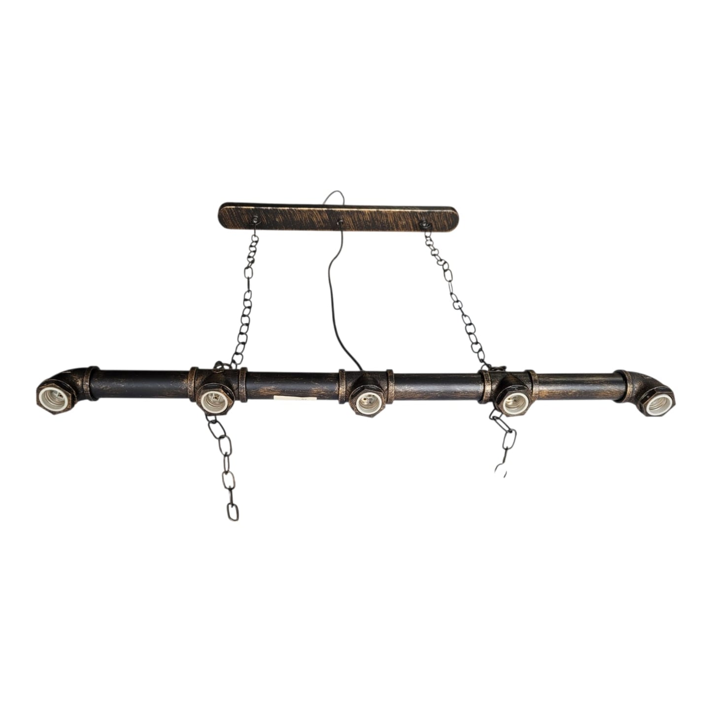 Candeeiro Suspenso Industrial Tubo 5 Focos GU10 – Estilo Vintage Pipe