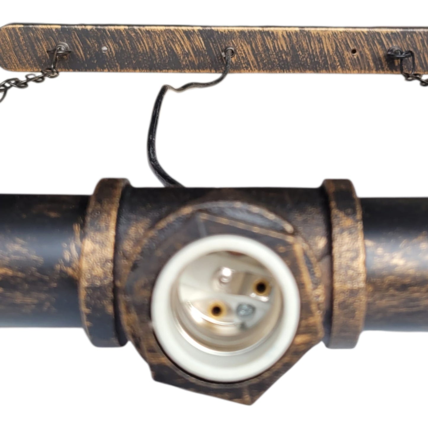 Candeeiro Suspenso Industrial Tubo 5 Focos GU10 – Estilo Vintage Pipe