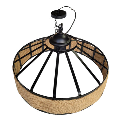 Candeeiro Pendente Roda Industrial com Corda – E27 Máx. 40W