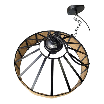 Candeeiro Pendente Roda Industrial com Corda – E27 Máx. 40W