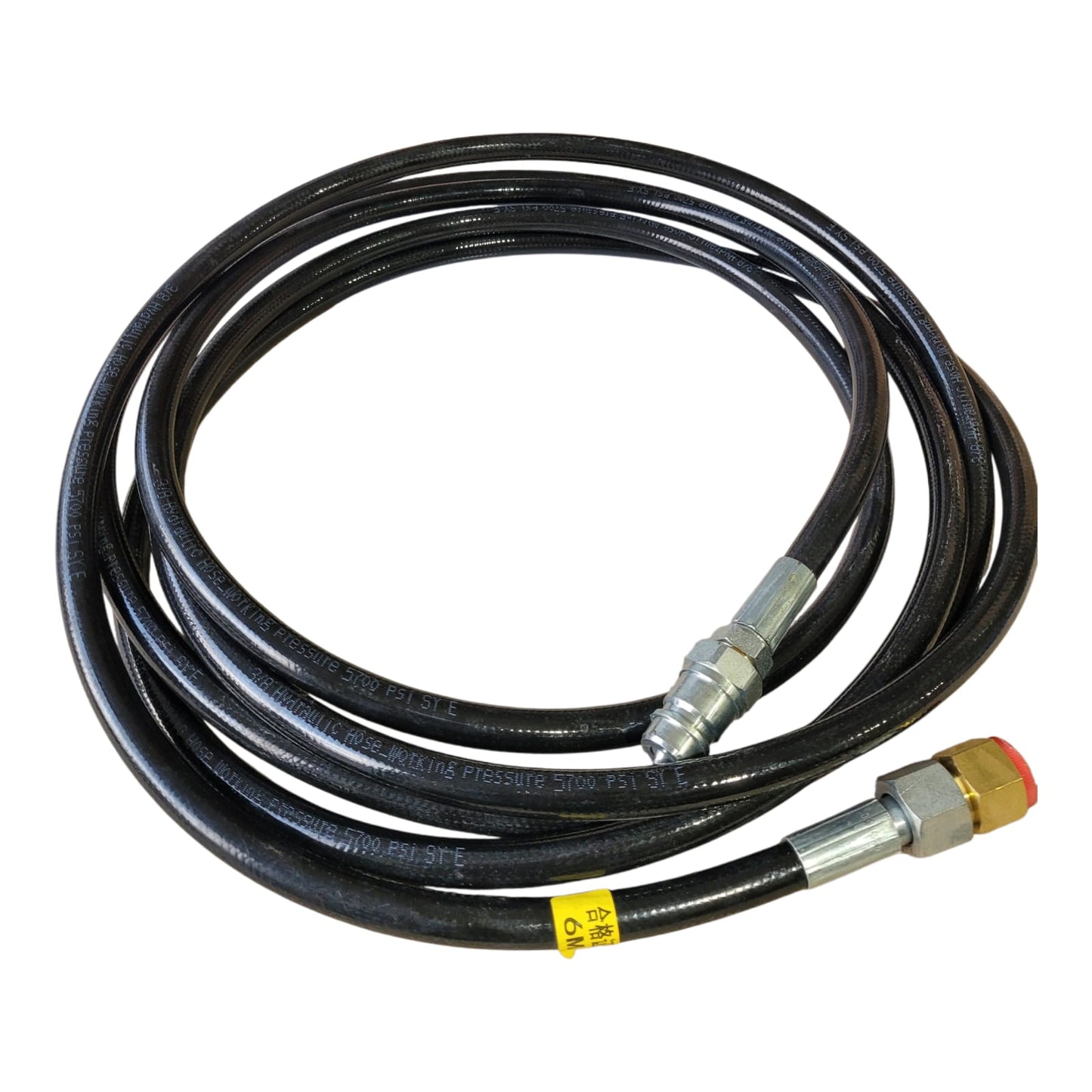 Mangueira de CO₂ Hidráulica 3/8'' – 5700 PSI – Ligações Metálicas Reforçadas - 6 metros
