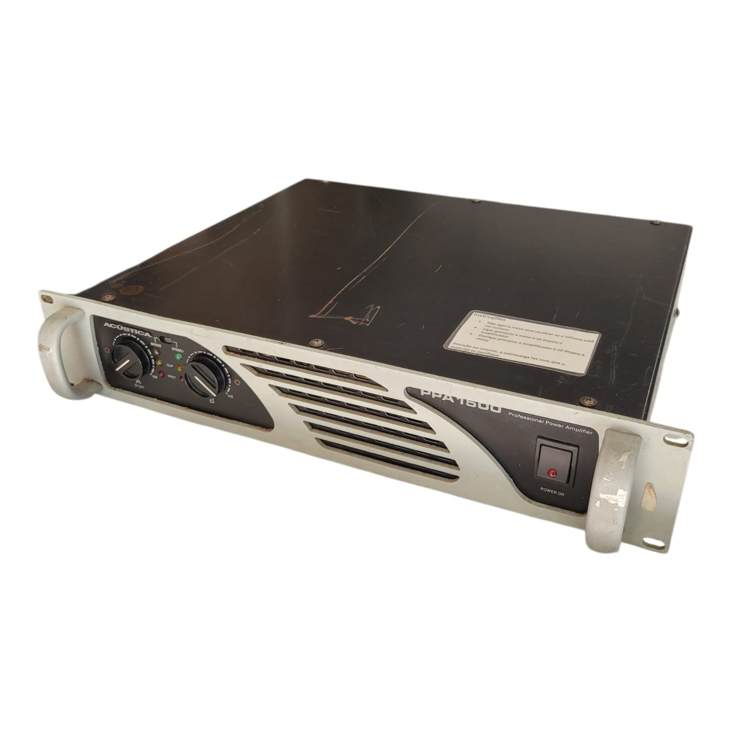 Amplificador Profissional Acústica PPA1500 – 2 Canais, Modo Bridge/Stereo