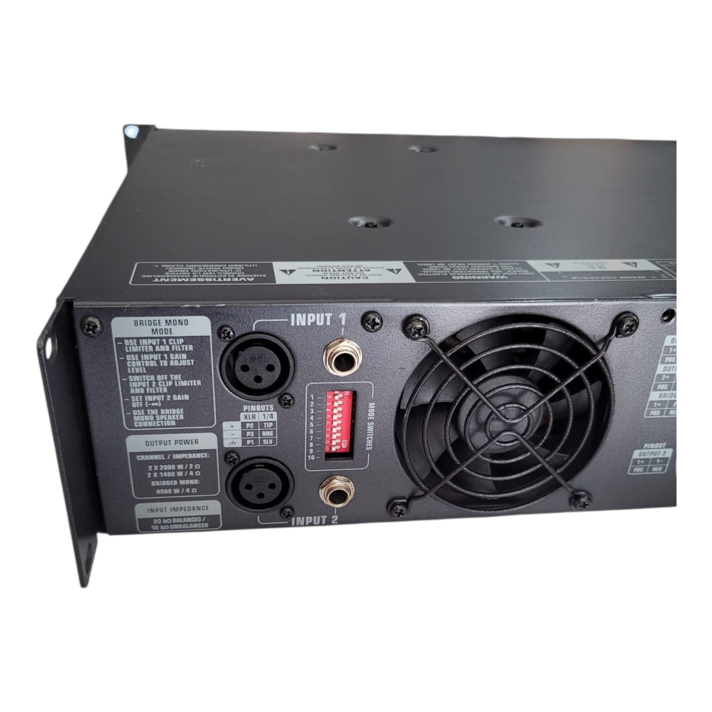 Amplificador de Potência Behringer Europower EP4000 – 2×2000W | Stereo/Bridge | Rack 2U