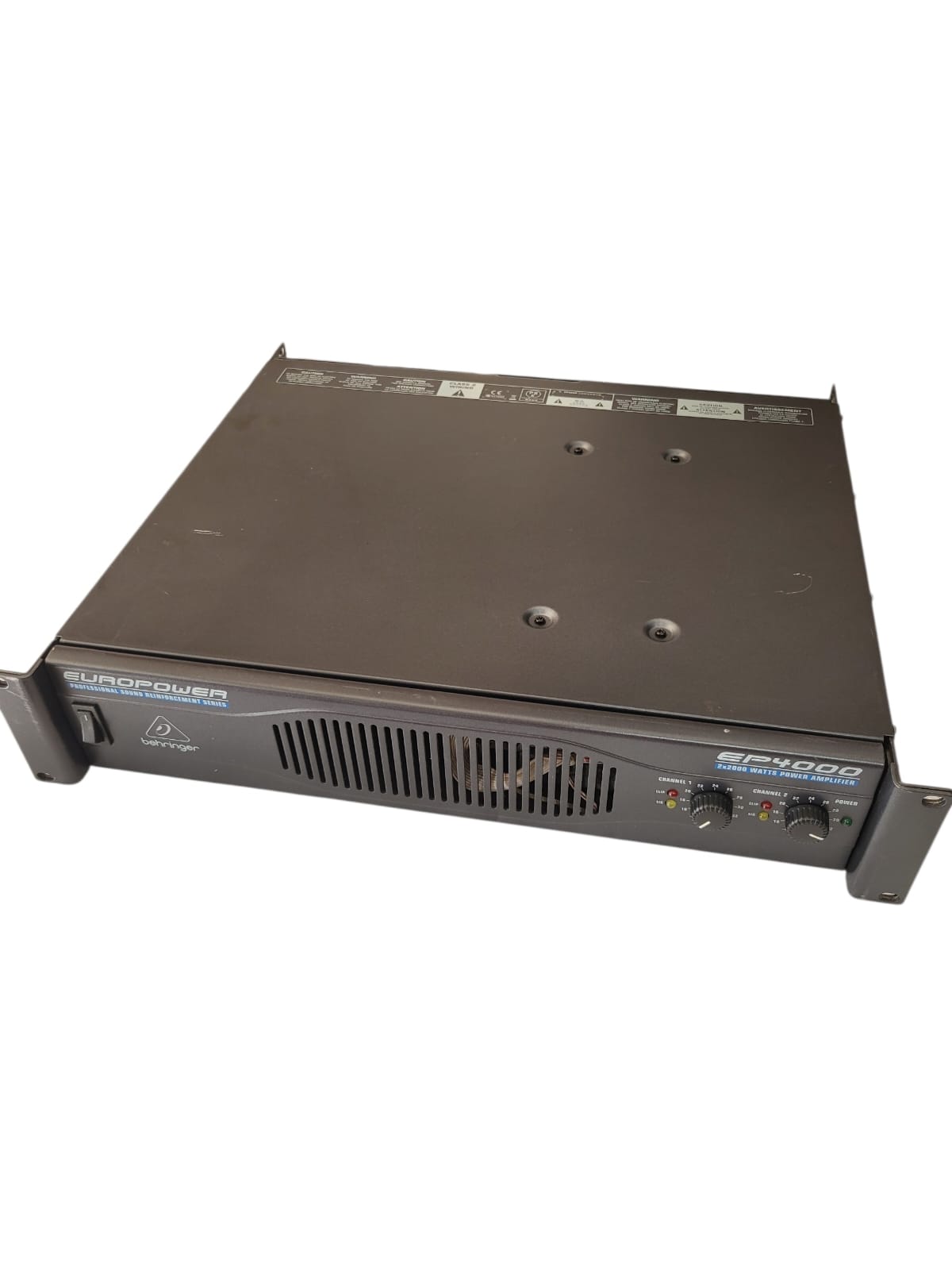 Amplificador de Potência Behringer Europower EP4000 – 2×2000W | Stereo/Bridge | Rack 2U