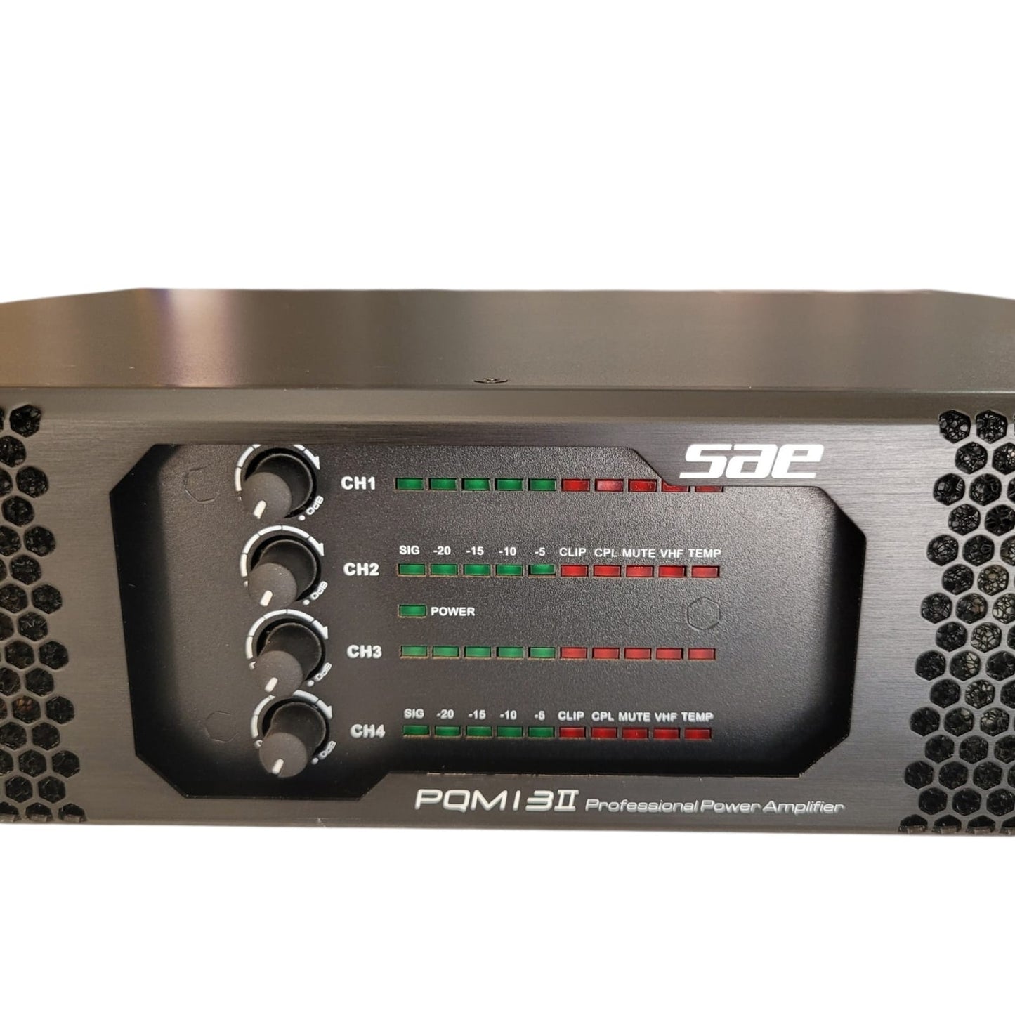 Amplificador de Potência 4 Canais SAE PQM13 II – Class I | 4× Speakon | XLR | Rack 2U