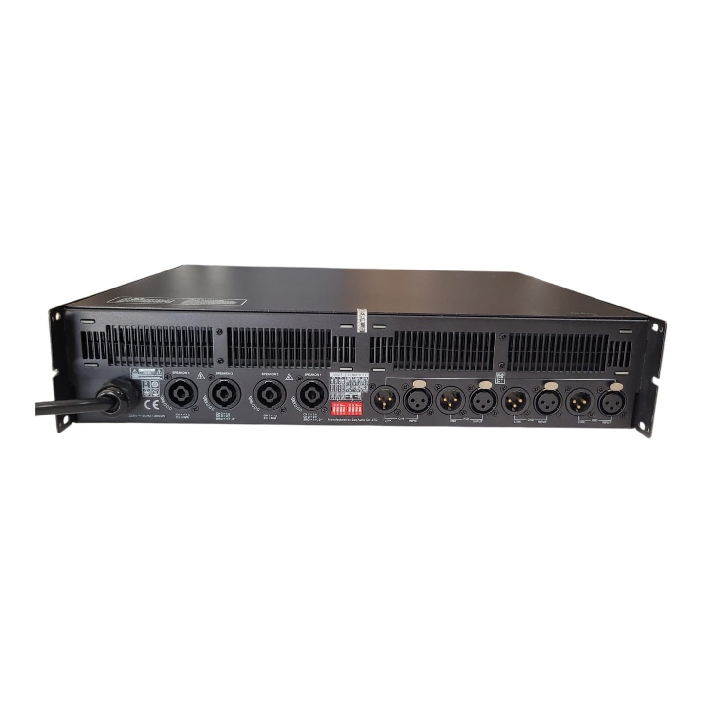 Amplificador de Potência 4 Canais SAE PQM13 II – Class I | 4× Speakon | XLR | Rack 2U