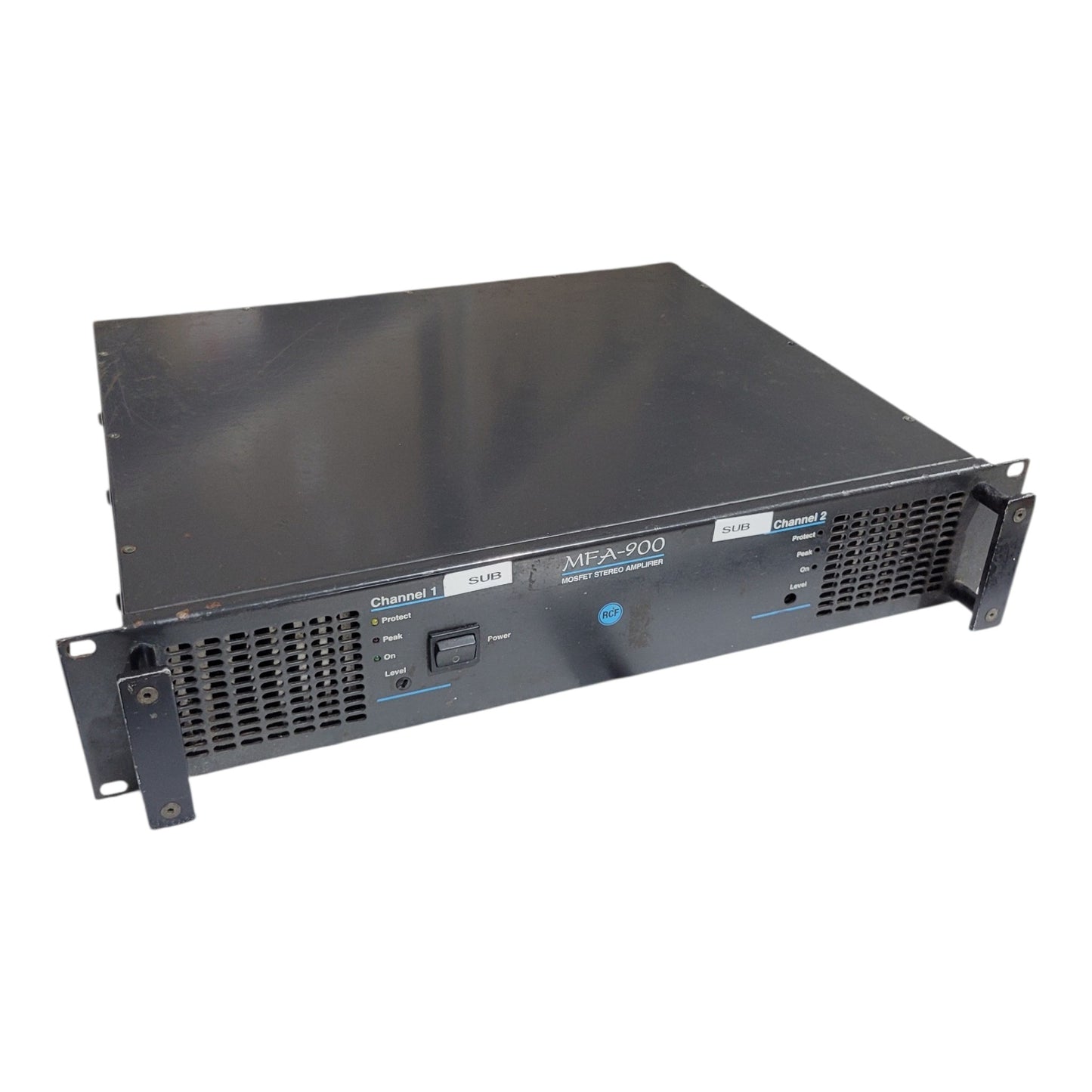 Amplificador de Potência RCF MFA-900 – MOSFET Stereo | 2 Canais | Bridge | Made in Italy | Rack 2U