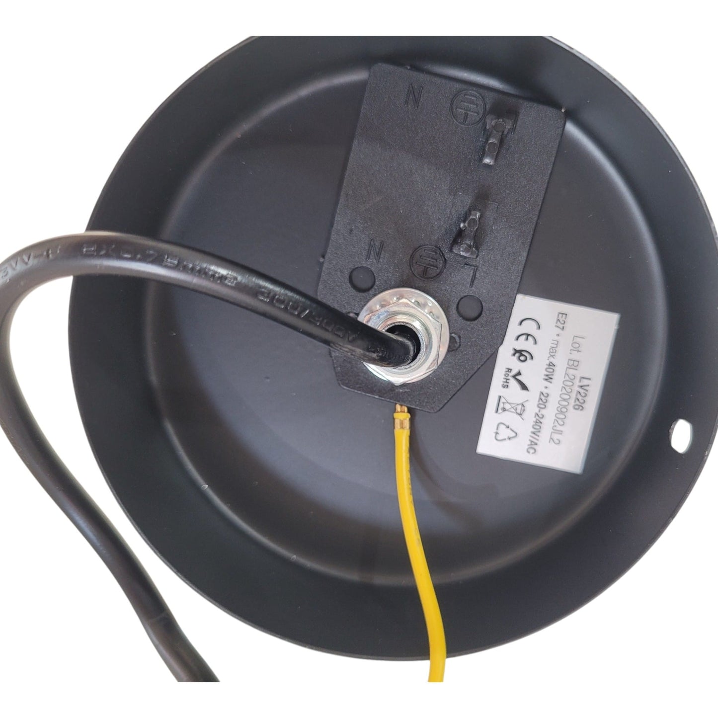 Candeeiro de Teto Suspenso Vintage Industrial – Gaiola em Metal Preto E27 (LV226) COM LÂMPADA INCLUÍDA