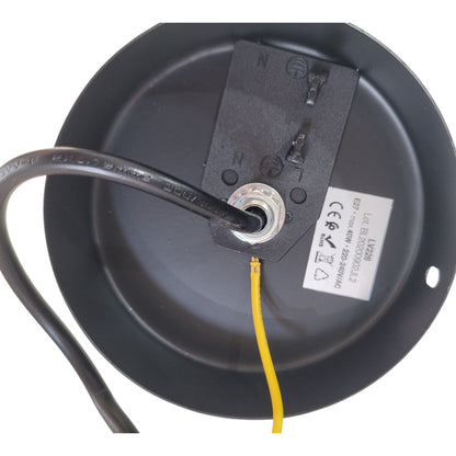 Candeeiro de Teto Suspenso Vintage Industrial – Gaiola em Metal Preto E27 (LV226) COM LÂMPADA INCLUÍDA