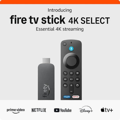 Amazon Fire TV Stick 4K Select 8GB Wi-Fi 5 – Leitor de Streaming 4K Ultra HD com Comando de Voz Alexa