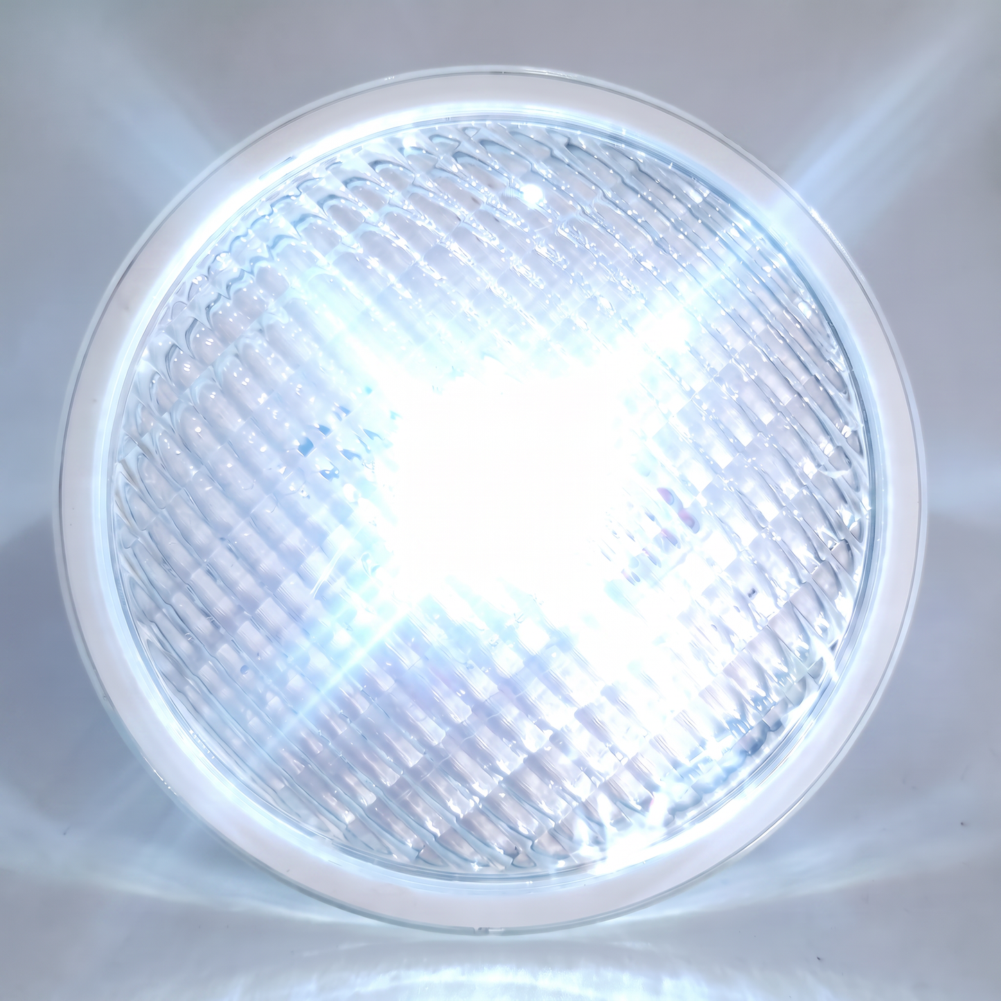 LÂMPADA LED PISCINA 6500k PAR56 CRI>80 - 35W INOX AC-DC12V/24V (vidro mais grosso)